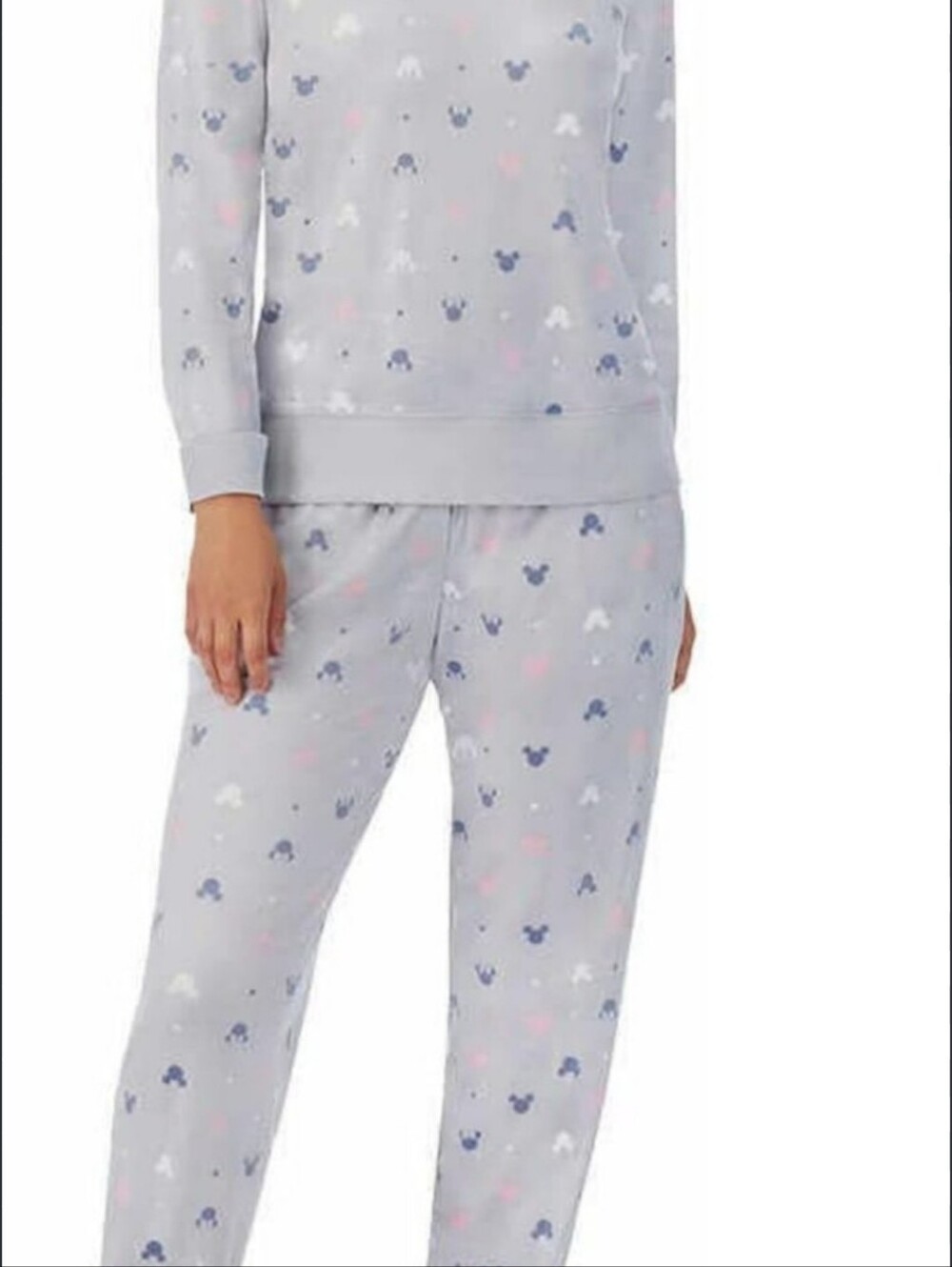 Disney Light Gray Pajamas Set  with Subtle Pastel Accents
